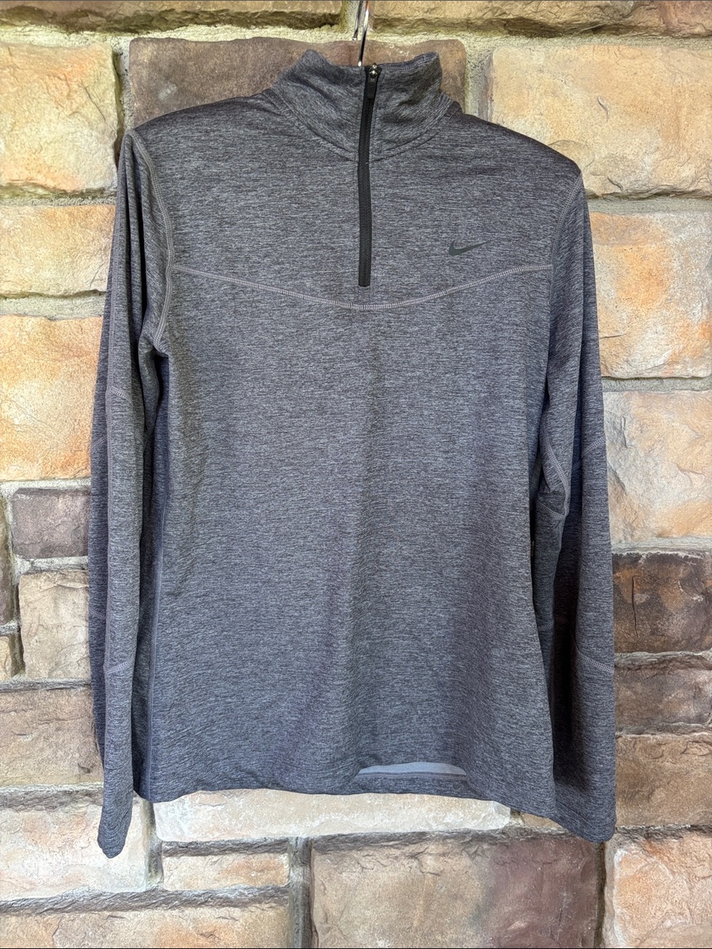 Nike Dark Gray Heather Half-Zip Performance Pullover